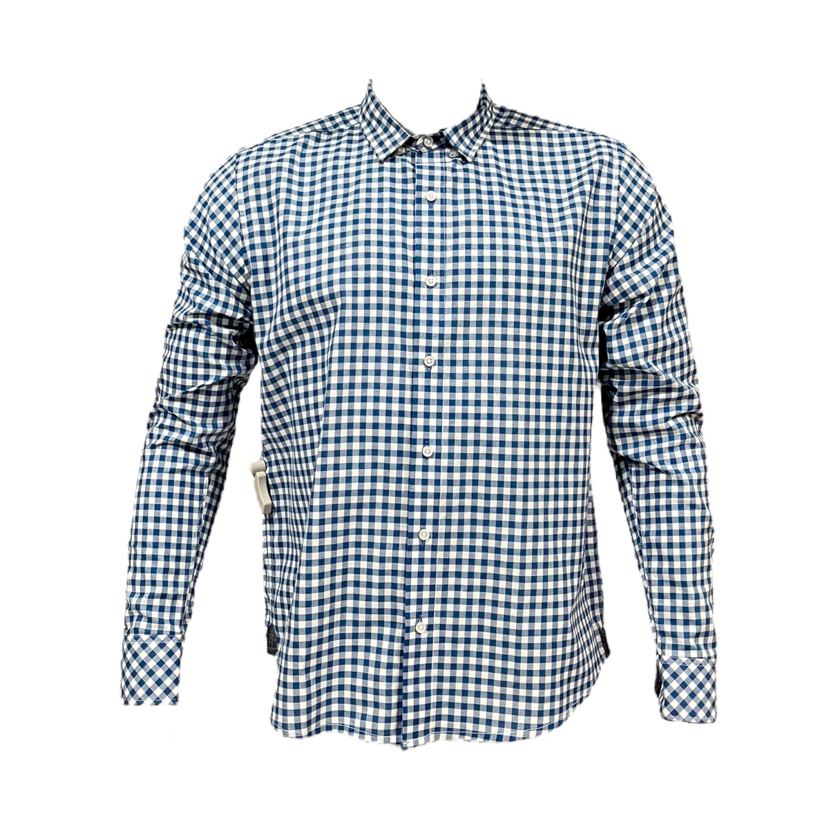 Camisa Azul Rey/blanco Cuadros Para Caballero Zarevich Collection