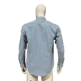 Foto 5 | Camisa Azul Rey/blanco Cuadros Para Caballero Zarevich Collection