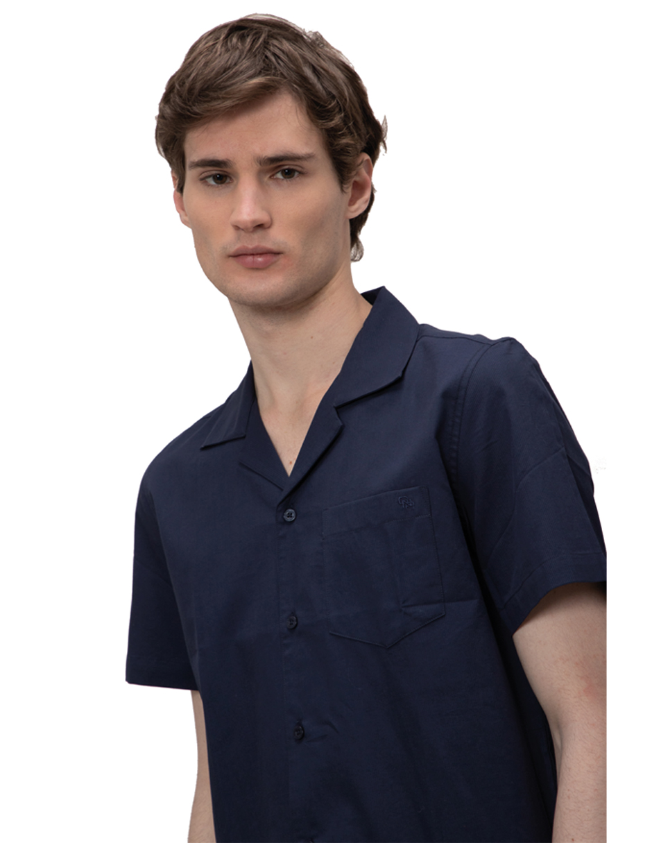 Foto 4 pulgar | Camisa Confort Fit de Manga Corta Generra 218108 color Azul