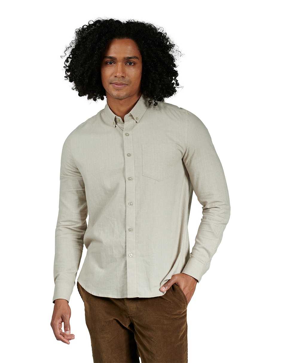 Camisa Comfort Fit Generra 228200 color Beige $499