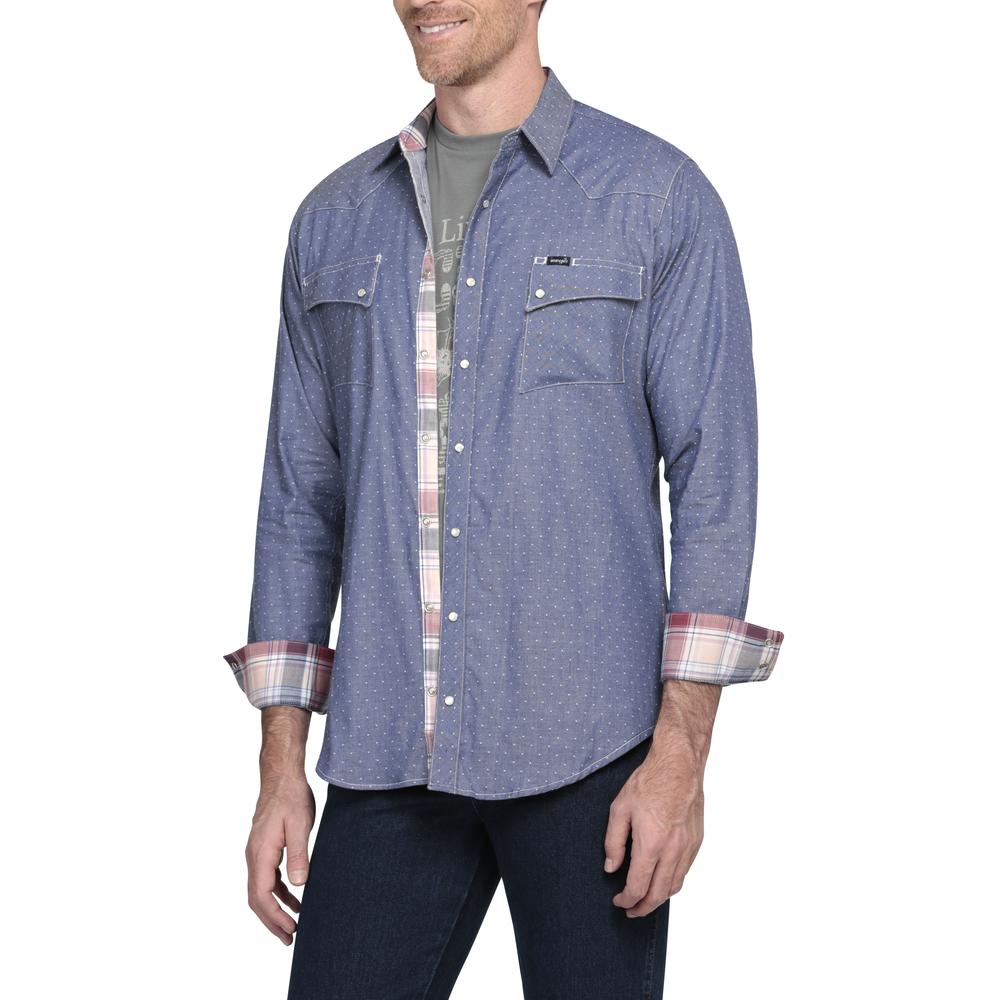 Foto 2 pulgar | Camisa Vaquera Wrangler REH Retro color Azul W01 Hombre