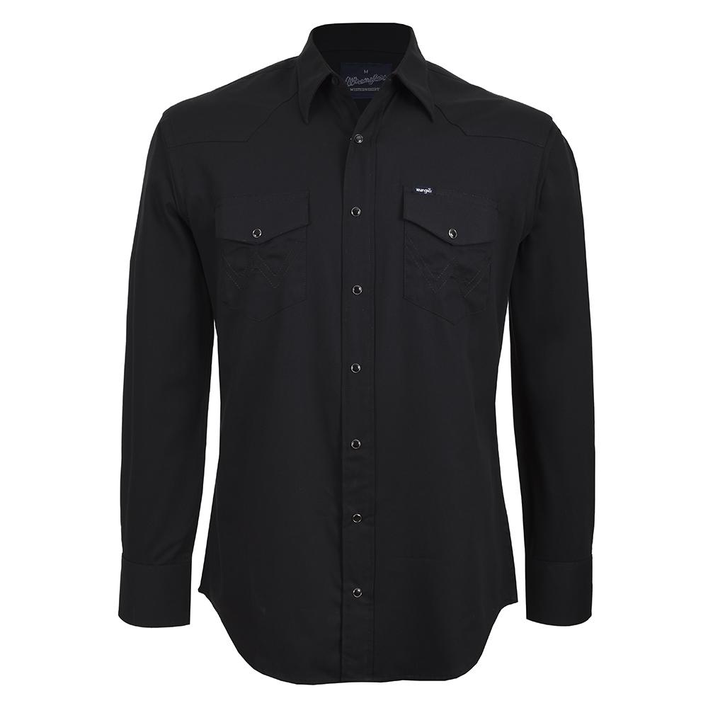 Foto 2 pulgar | Camisa Vaquera Wrangler Hombre Manga Larga 101 color Negro