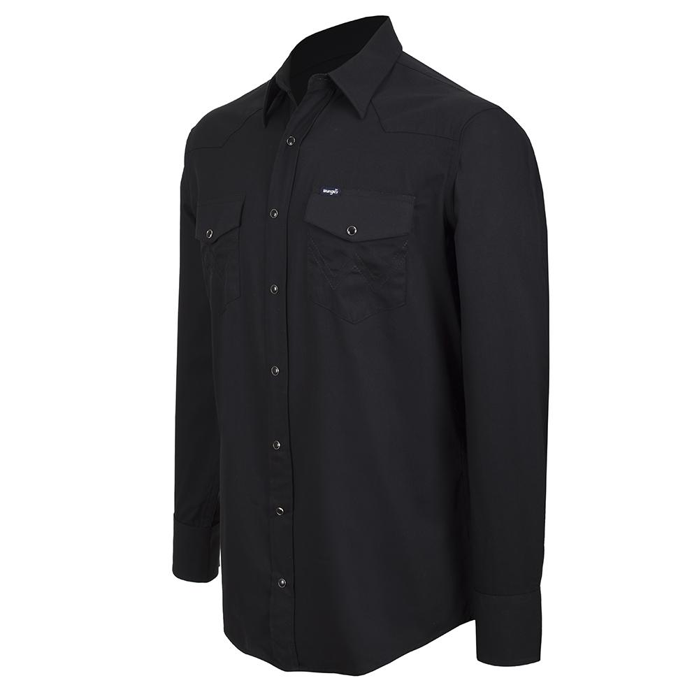 Foto 3 pulgar | Camisa Vaquera Wrangler Hombre Manga Larga 101 color Negro