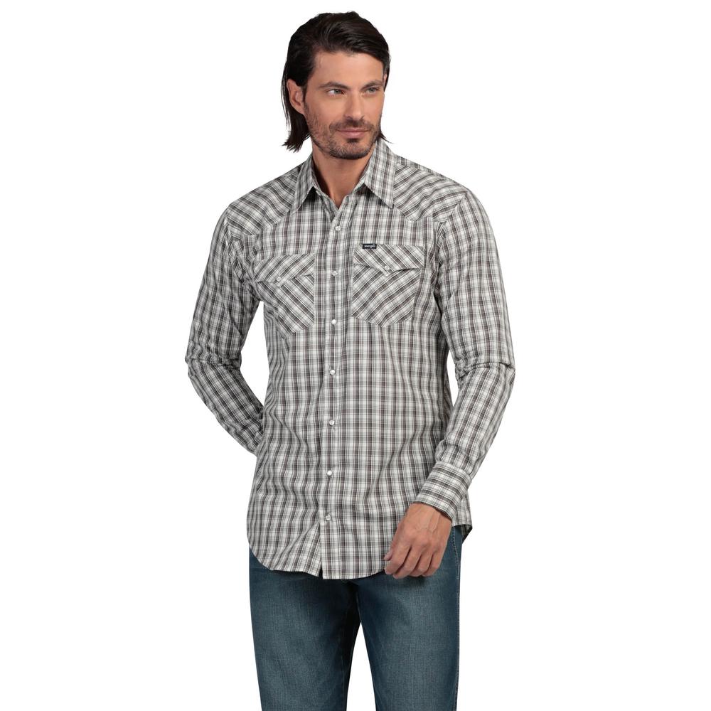 Camisa Regular Fit Manga Larga Wrangler Hombre 639 Color Azul