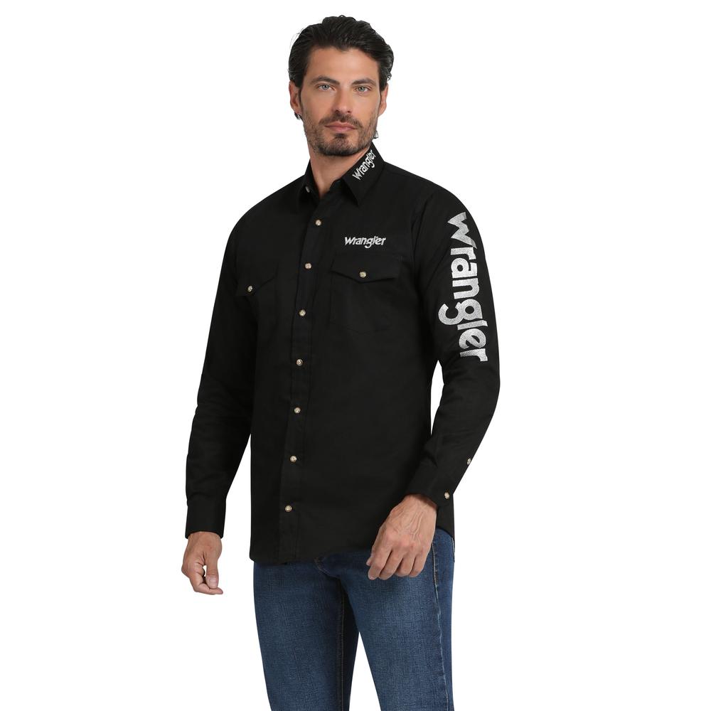 Foto 2 | Camisa Vaquera Manga Larga Wrangler Hombre 685 Color Negro