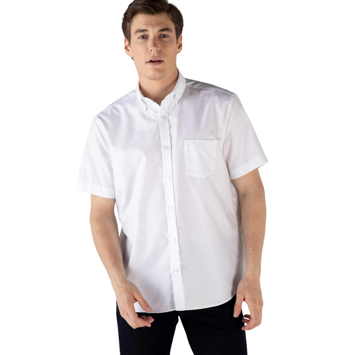 Camisa de Hombre Lacoste S-O_04136 color Blanco Regular Fit Mini Piqué