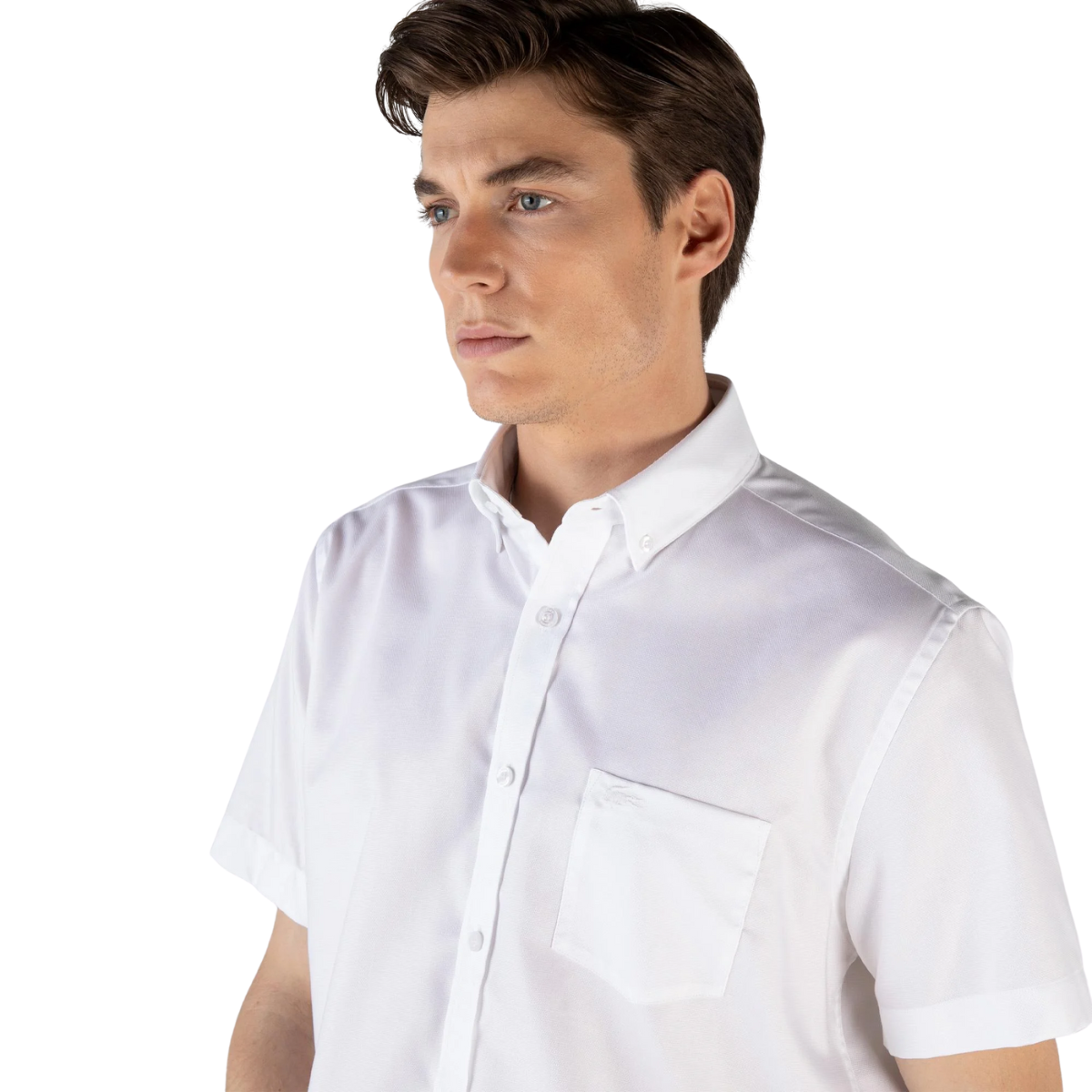 Foto 5 pulgar | Camisa de Hombre Lacoste S-O_04136 color Blanco Regular Fit Mini Piqué