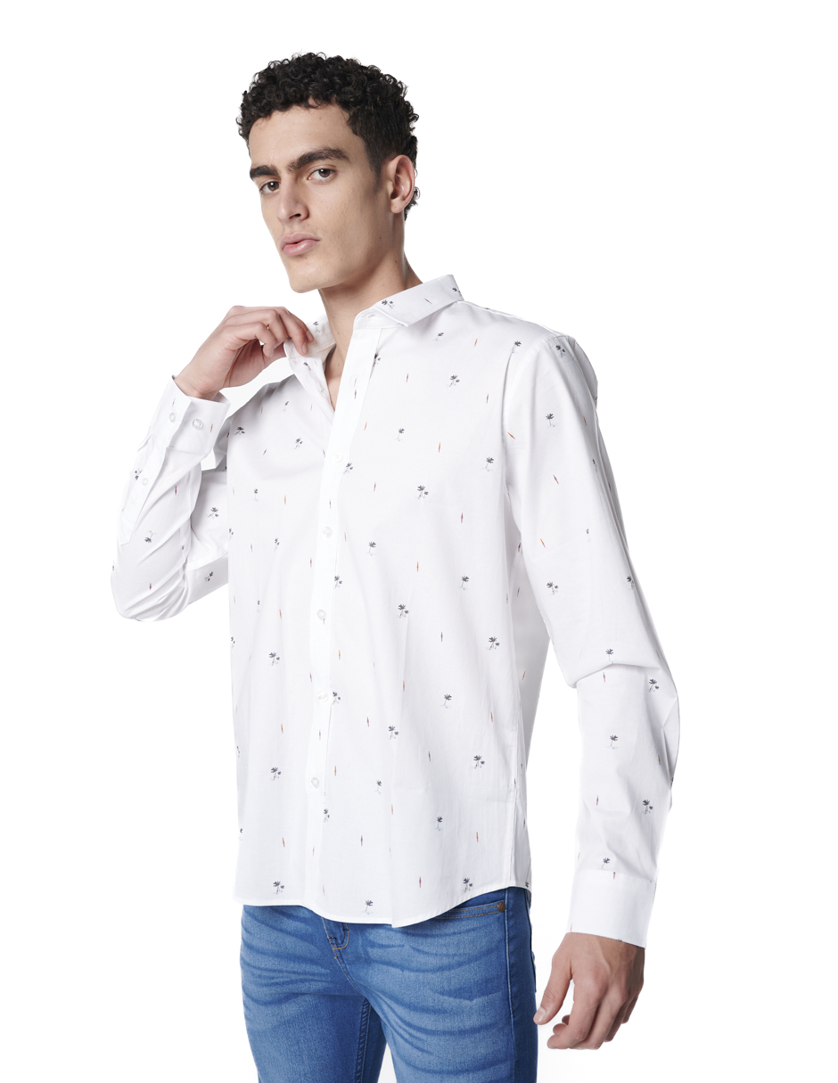 Foto 2 pulgar | Camisa Para Hombre Generra 318201 color Blanco