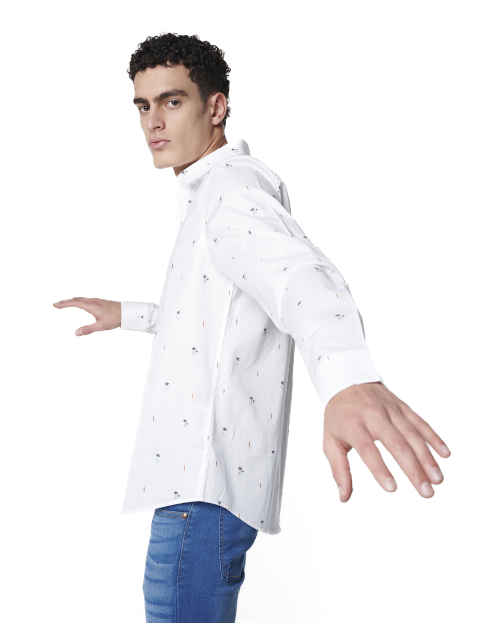 Foto 4 pulgar | Camisa Para Hombre Generra 318201 color Blanco