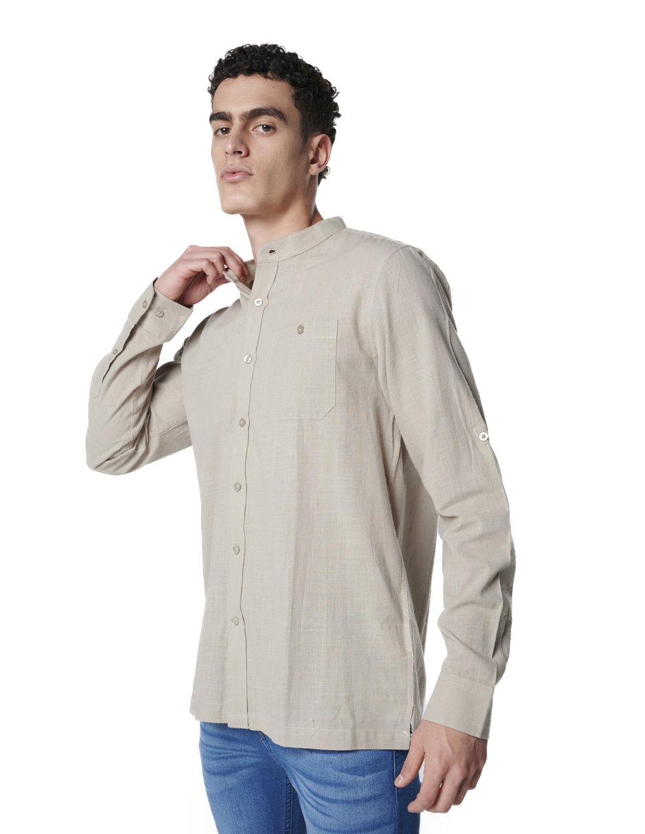 Foto 2 pulgar | Camisa para Hombre Generra 318202 color Beige