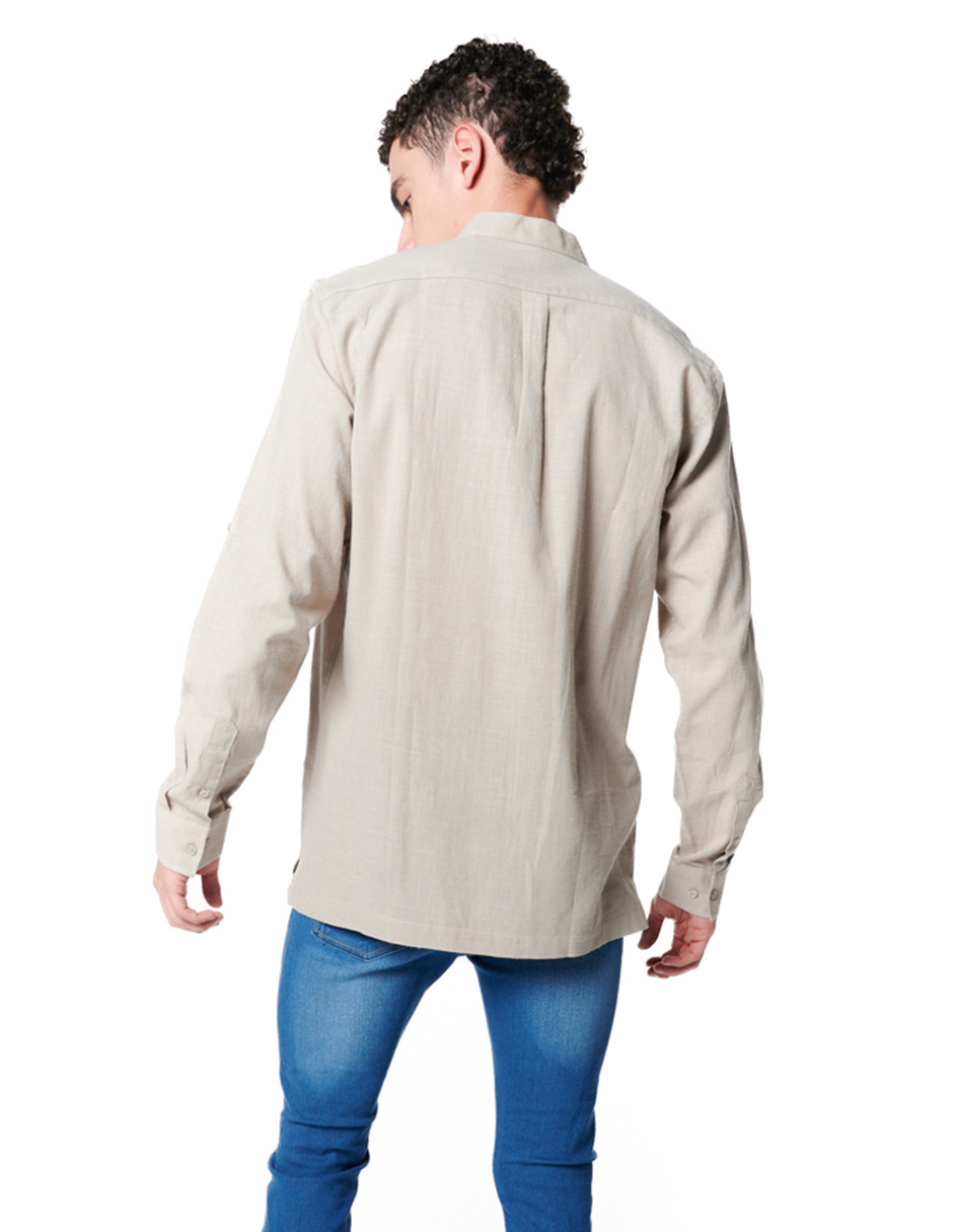 Foto 3 pulgar | Camisa para Hombre Generra 318202 color Beige