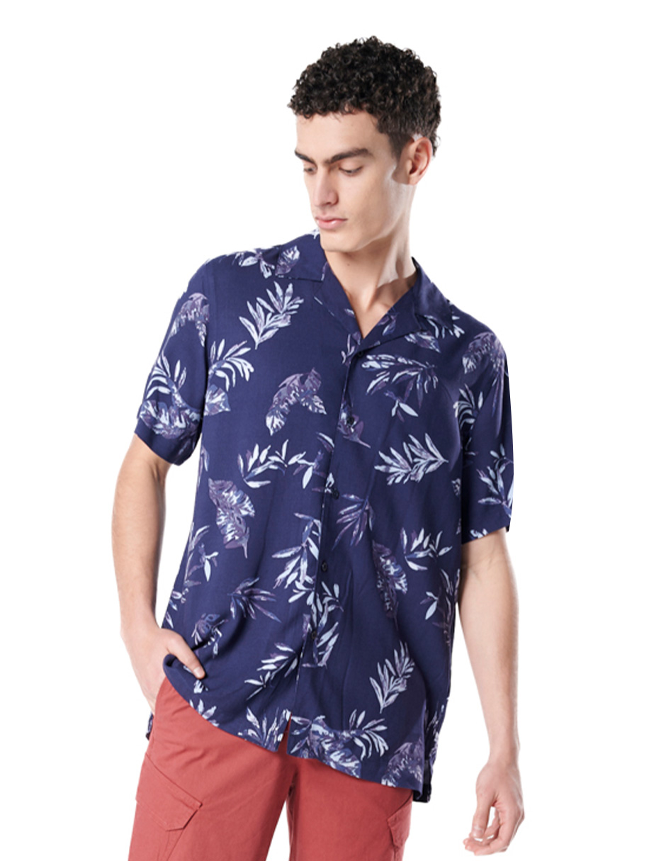 Camisa Para Hombre Manga Corta Generra 318102 color Azul