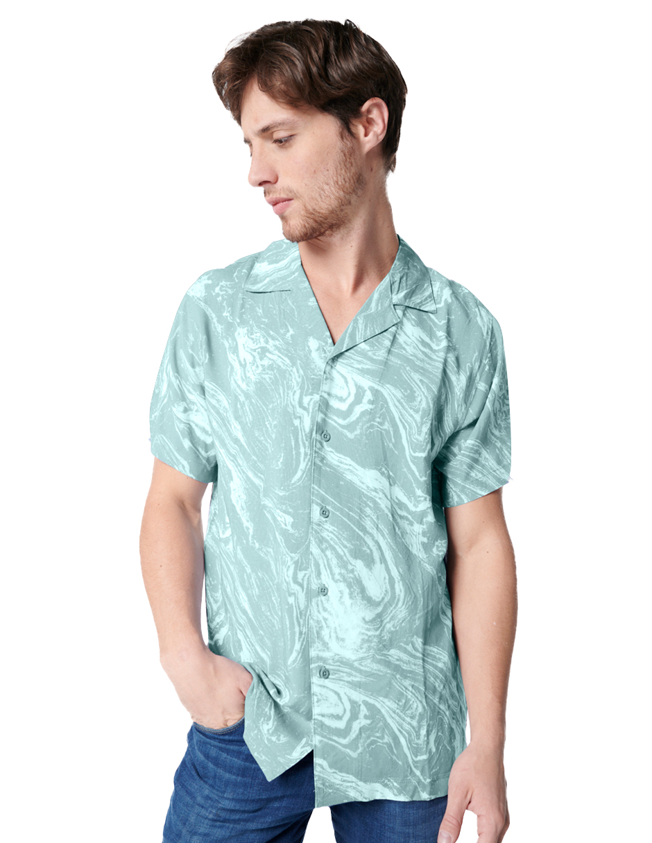 Camisa GENERRA 318100 color Verde Manga Corta para Hombre