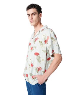 Foto 3 | Camisa Generra 318103 Verde Manga Corta para Hombre