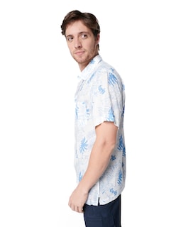 Foto 4 | Camisa Generra Manga Corta color Blanco para Hombre