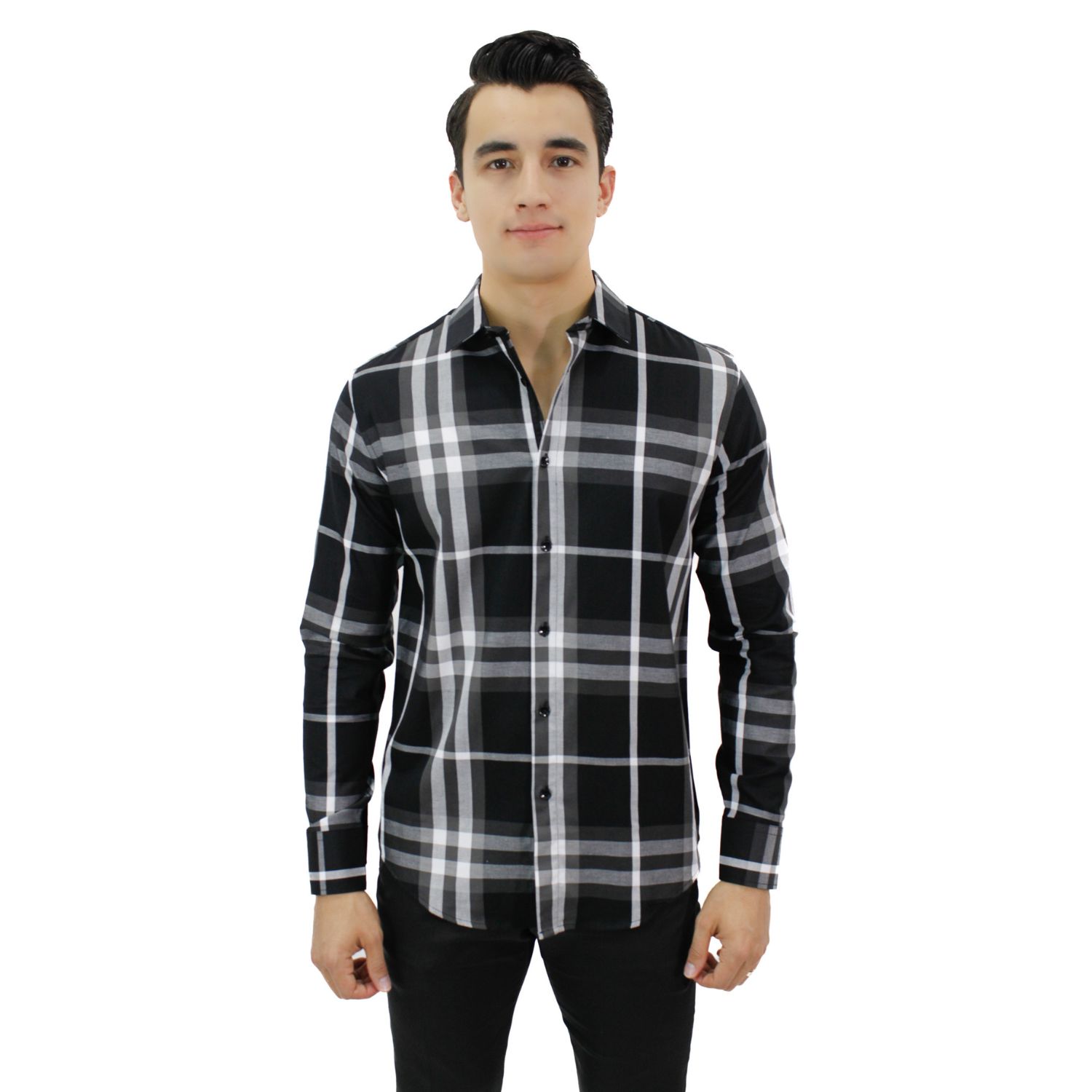 Foto 2 pulgar | Camisa Para Hombre Marca Ravalli Color Negro Msh-680-76