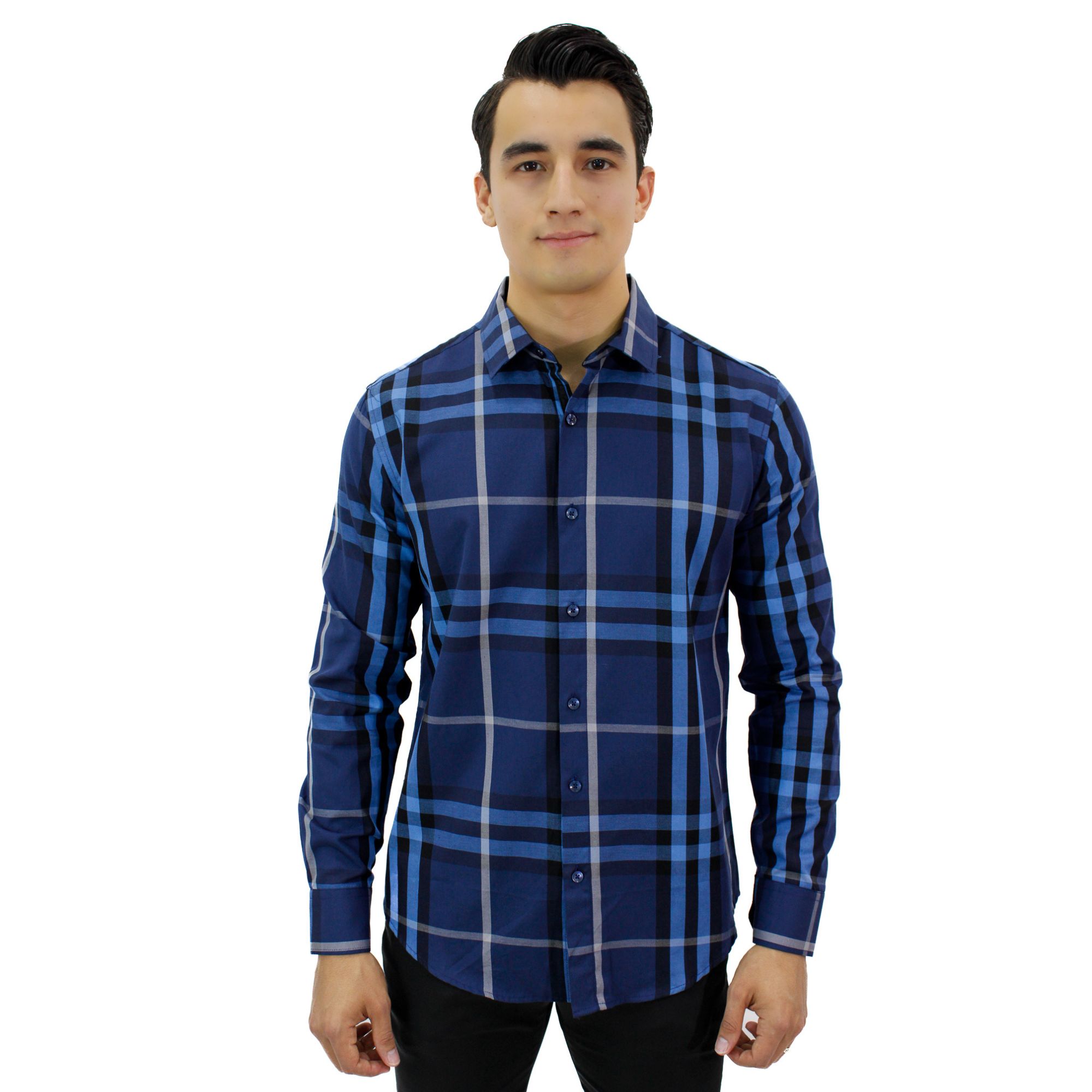 Foto 2 pulgar | Camisa Ravalli color Azul Msh-680-75 para Hombre