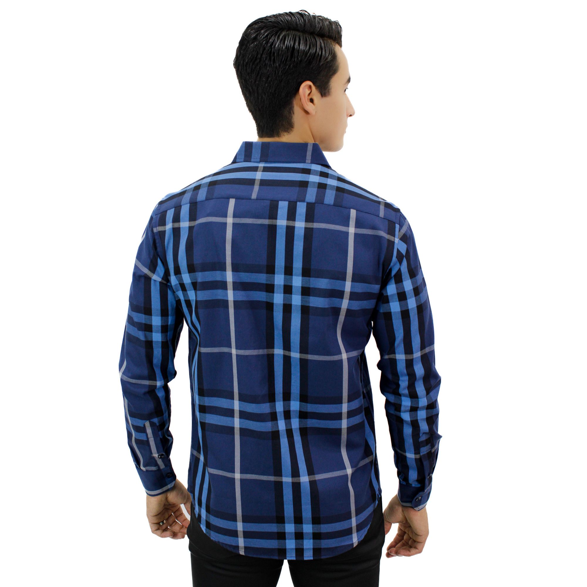 Foto 3 pulgar | Camisa Ravalli color Azul Msh-680-75 para Hombre