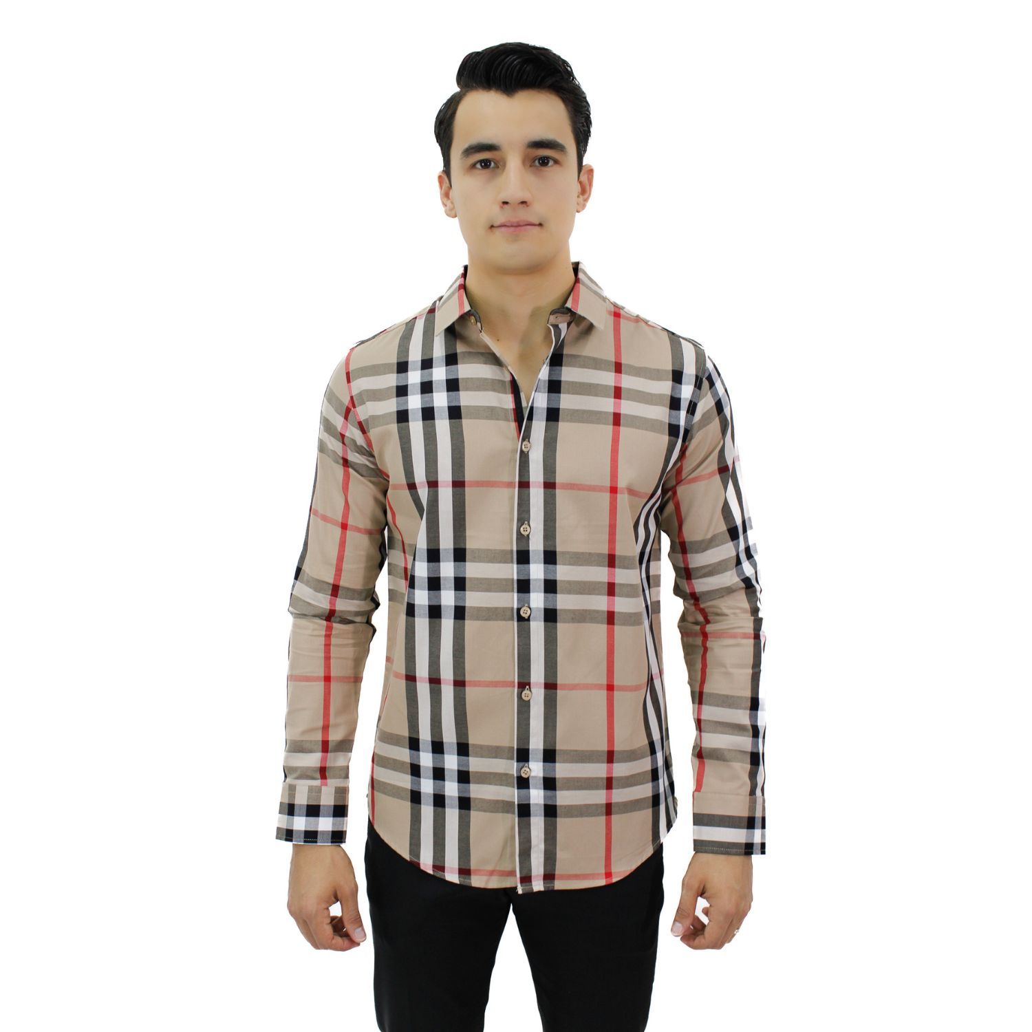 Foto 2 pulgar | Camisa Para Hombre Marca Ravalli Color Kakhi Msh-680-58