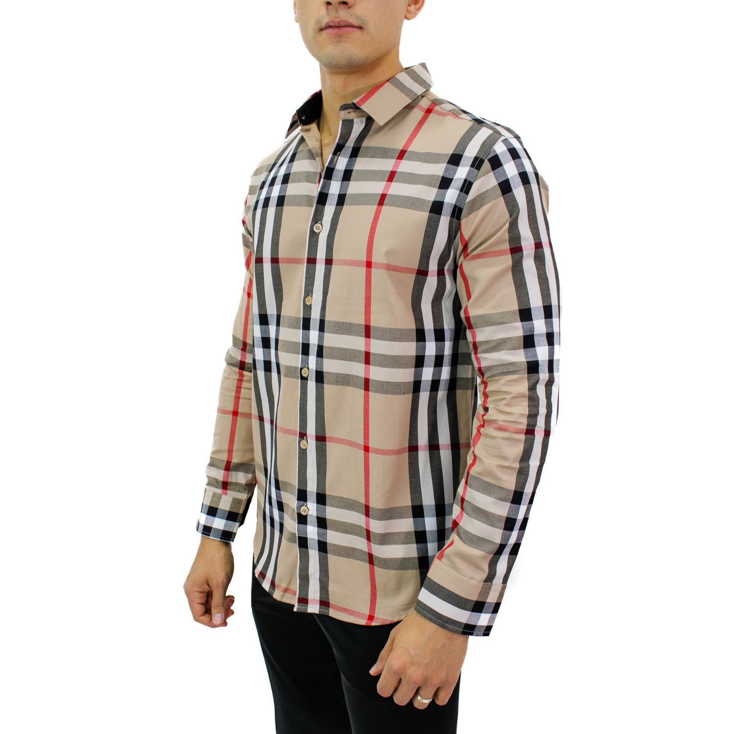 Foto 4 | Camisa Para Hombre Marca Ravalli Color Kakhi Msh-680-58