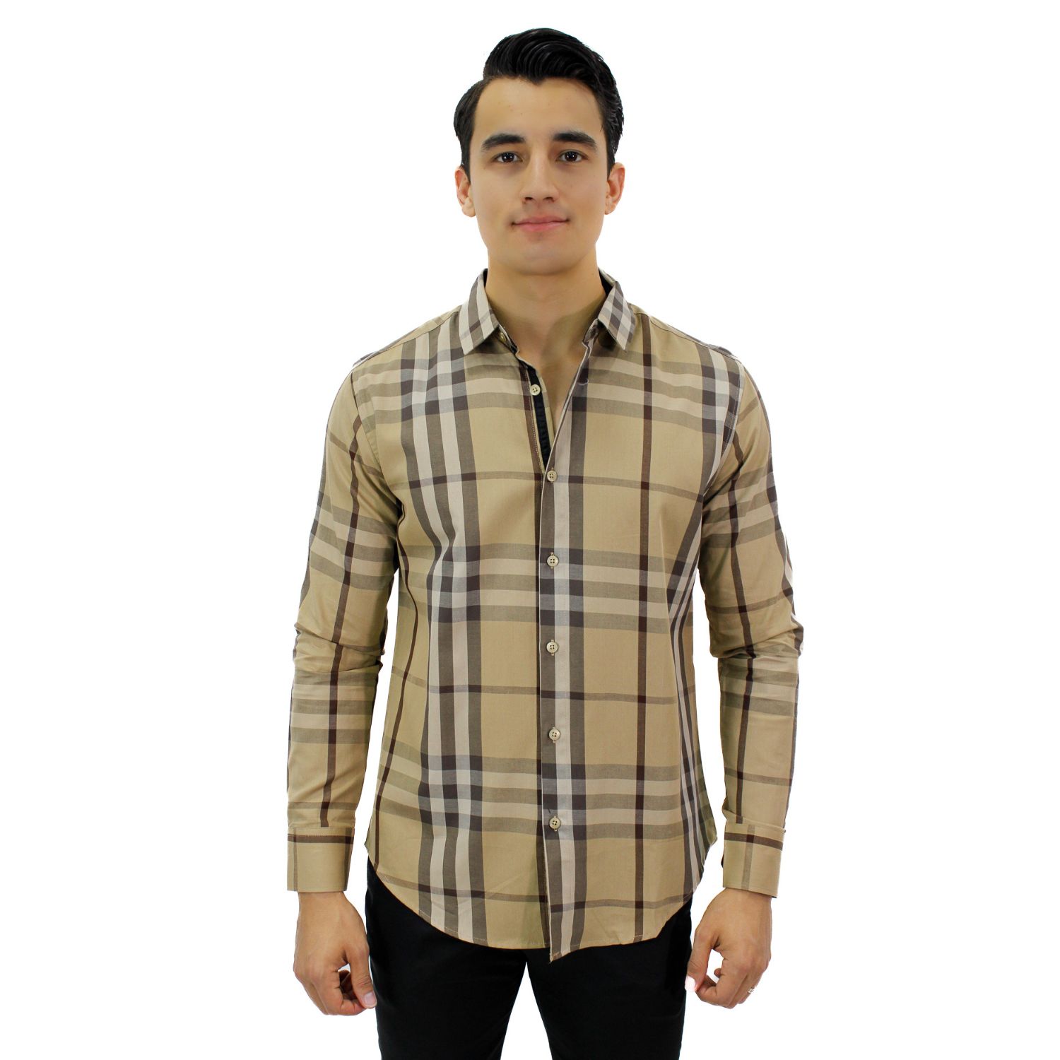 Foto 2 pulgar | Camisa Ravalli MSH-680-50 color Beige para Hombre