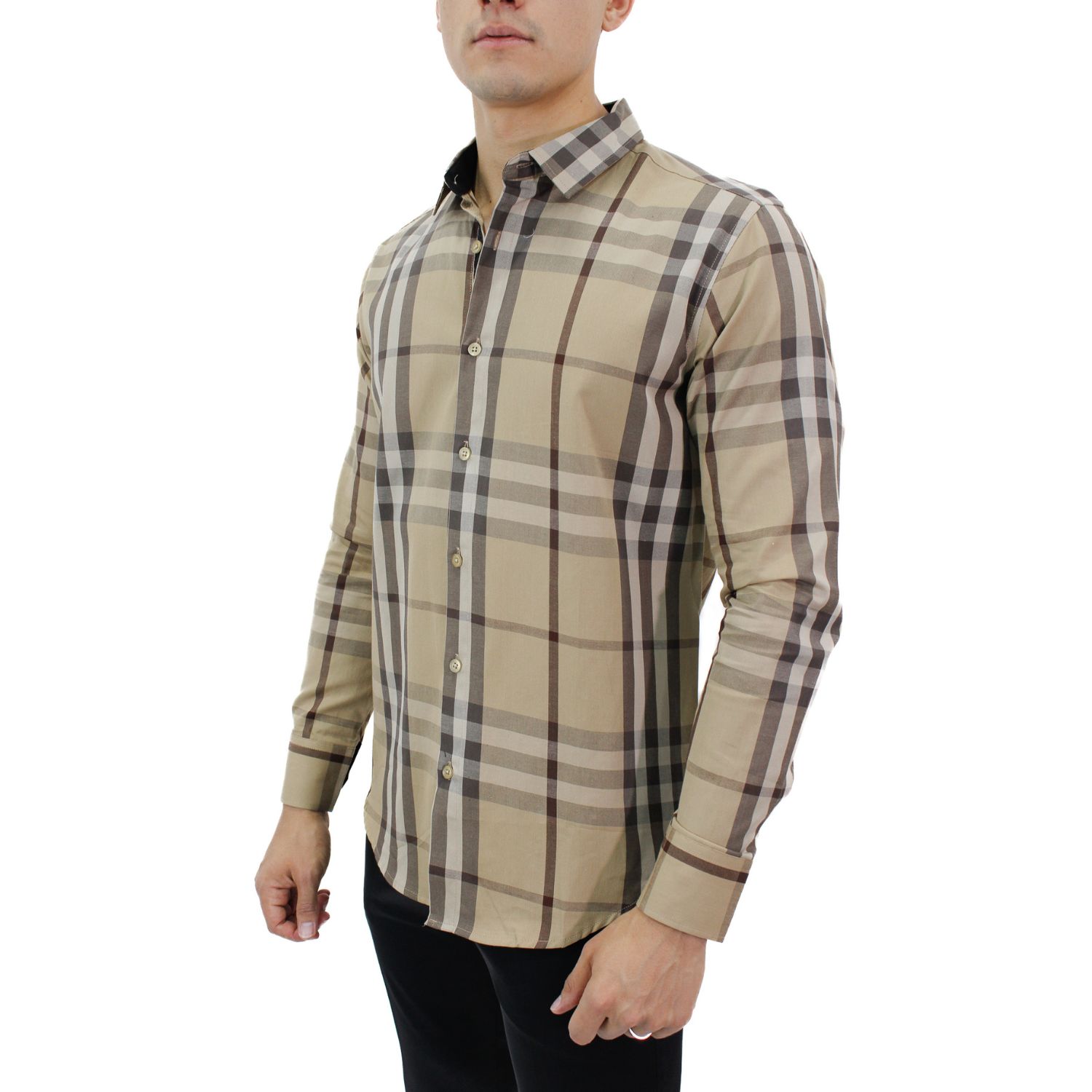 Foto 4 pulgar | Camisa Ravalli MSH-680-50 color Beige para Hombre