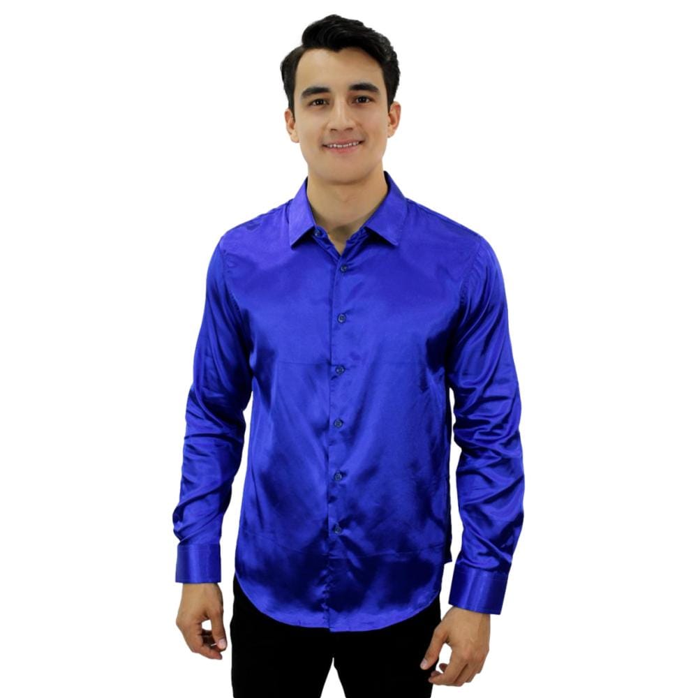 Camisa Lisa Pavini Pvls 011 07 Color Azul Para Caballero Coppel