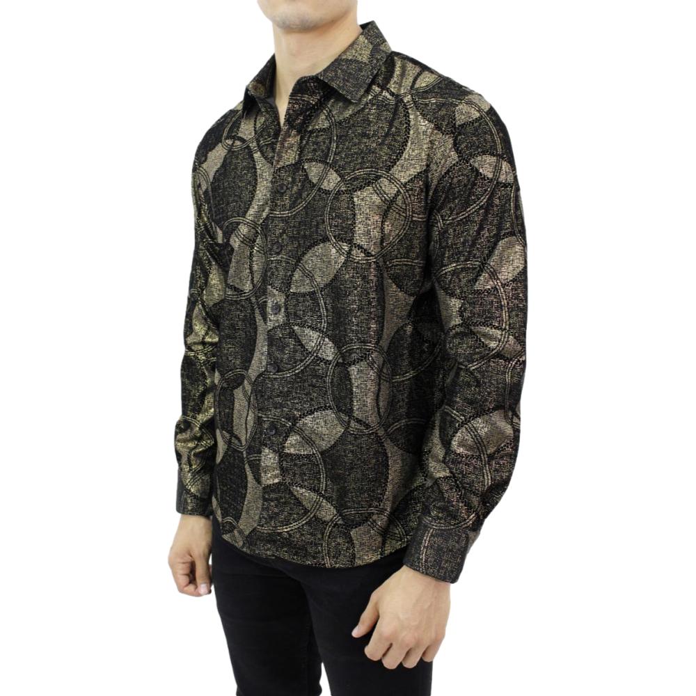 Foto 4 | Camisa Pavini Pvls01111 Manga Larga color Negro para Hombre