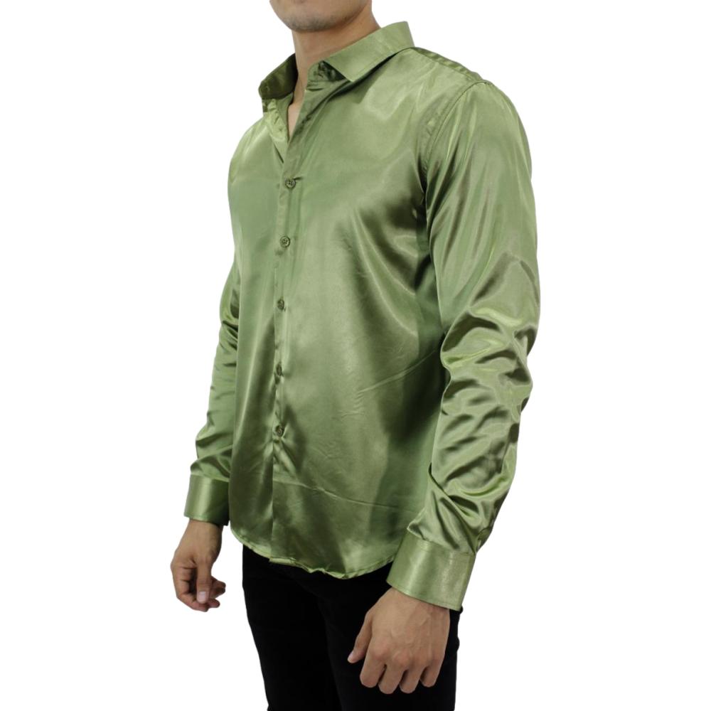 Foto 4 | Camisa Pavini Verde Pvls-011-03 Lisas Brillosas de Caballero