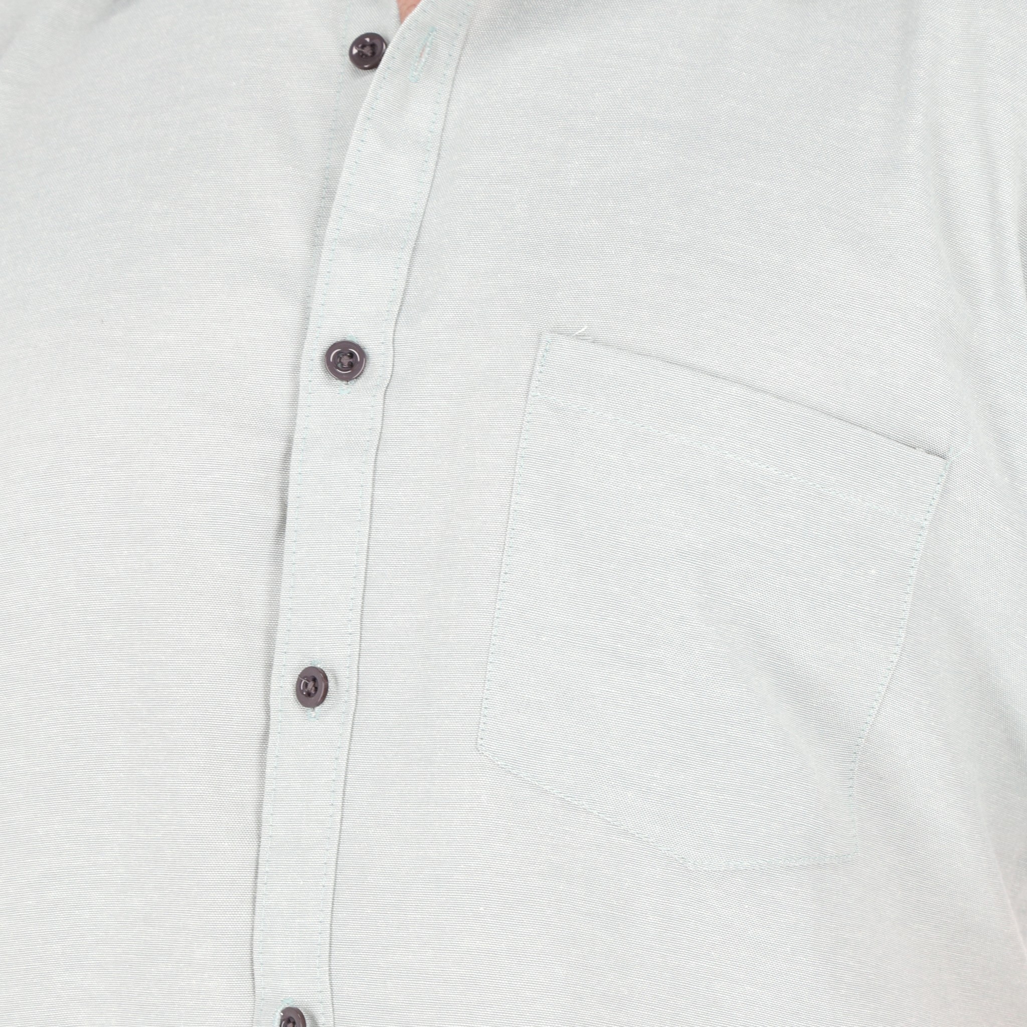 Foto 5 | Camisa Manga Corta Gris Cuello Americano Slim Fit