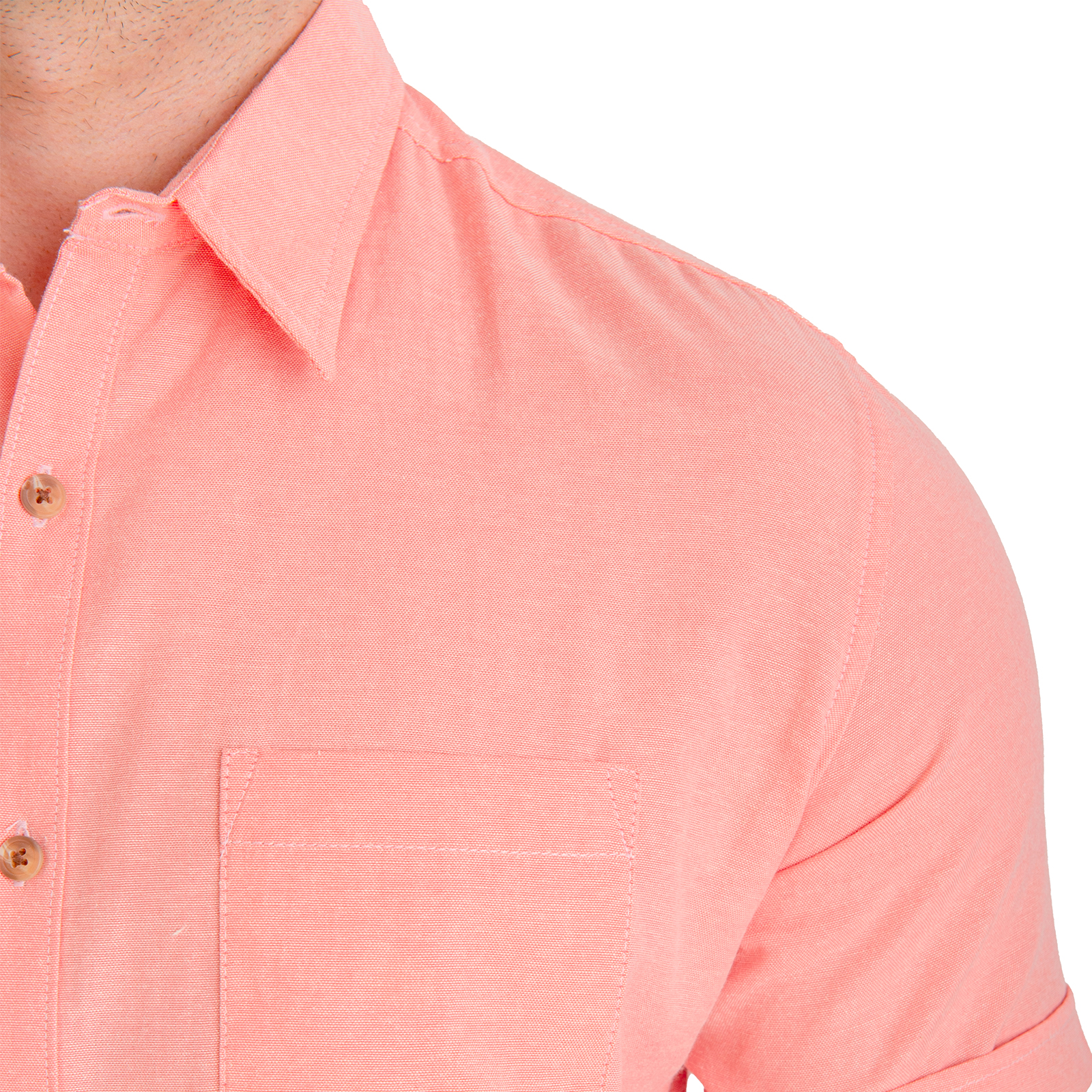 Foto 5 pulgar | Camisa Manga Corta Coral Slim Fit