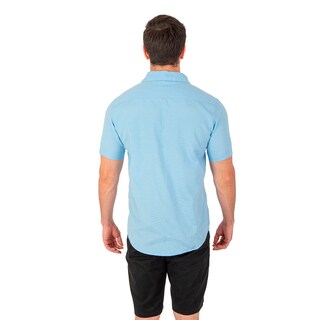 Foto 3 | Camisa Manga Corta Azul Claro Slim Fit Comoda