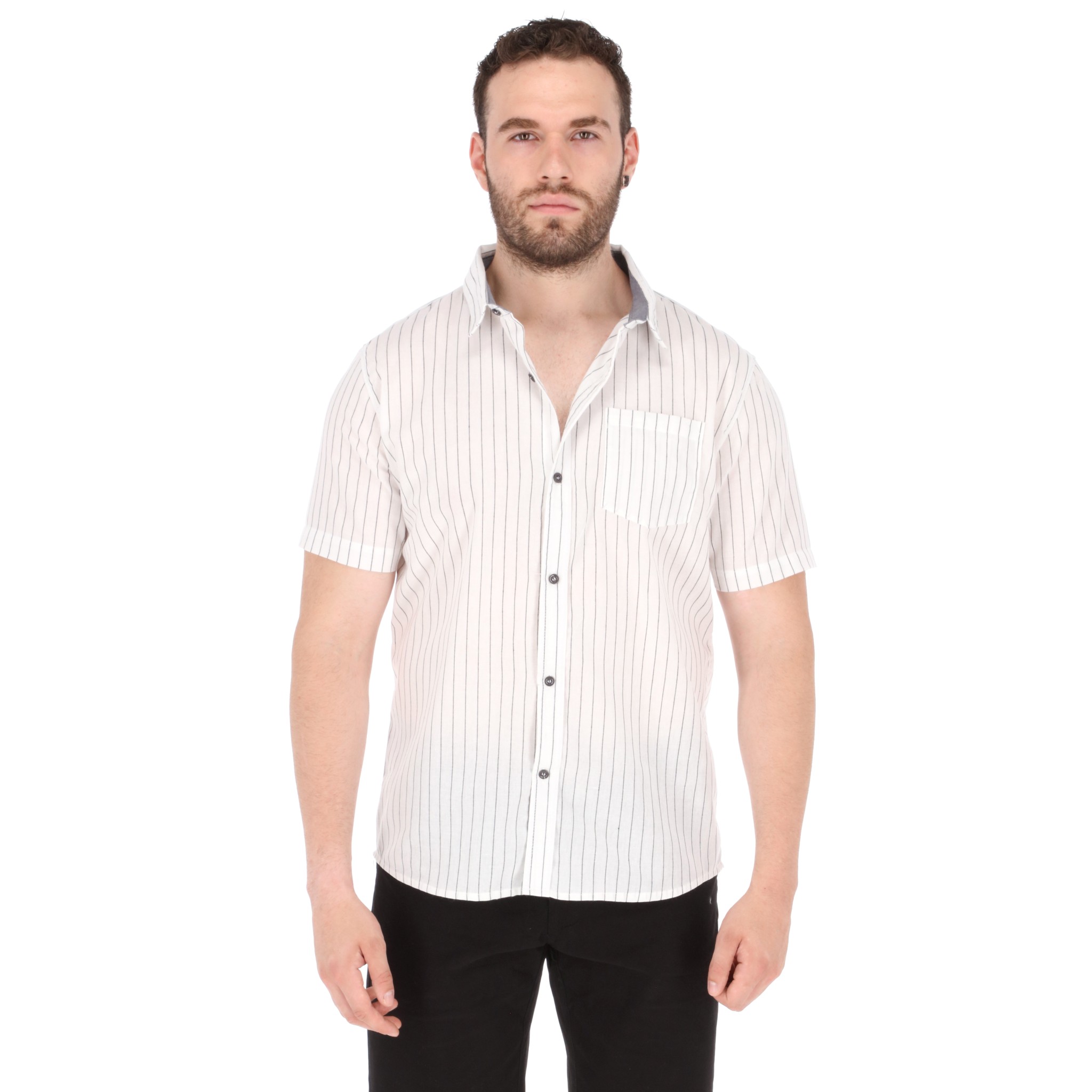 Foto 2 pulgar | Camisa Chb Chili Beans Clothing Co. Slim Fit color Blanco para Hombre