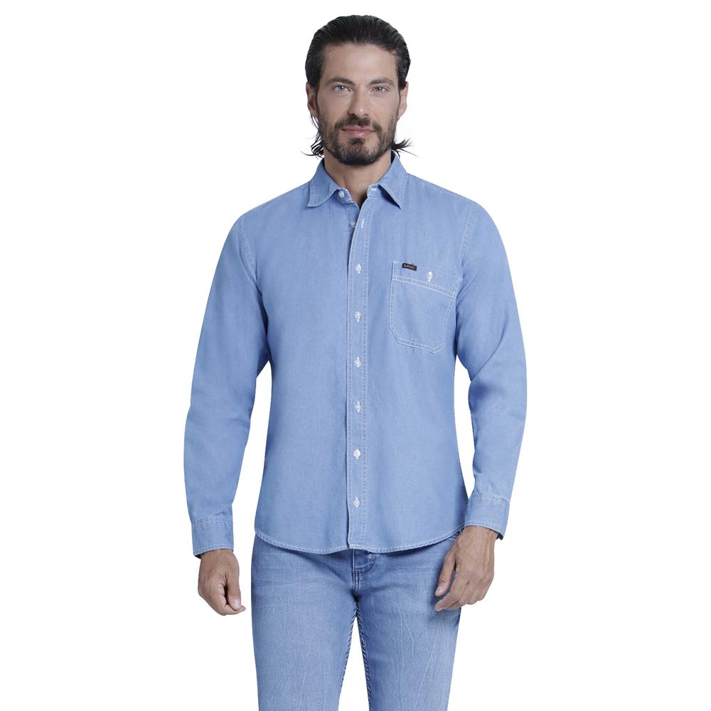 Foto 2 pulgar | Camisa Casual Lee Slim Fit Manga Larga color Azul para Hombre