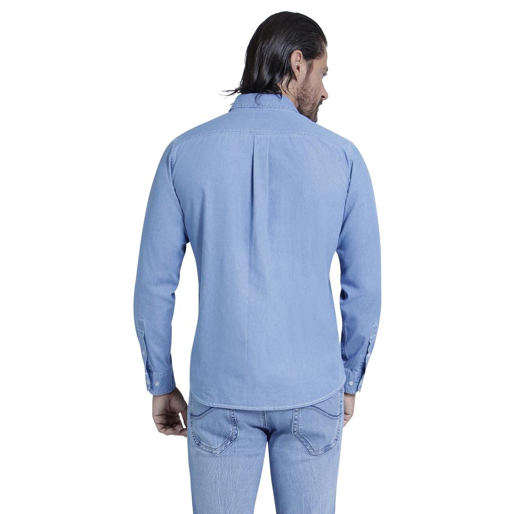 Foto 4 pulgar | Camisa Casual Lee Slim Fit Manga Larga color Azul para Hombre