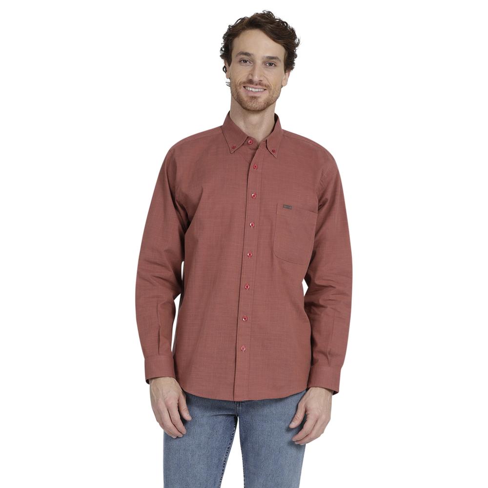 Foto 2 pulgar | Camisa Casual Lee Regular Fit 359 color Vino para Hombre