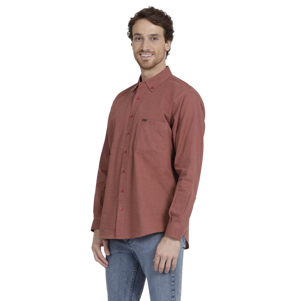 Foto 3 pulgar | Camisa Casual Lee Regular Fit 359 color Vino para Hombre