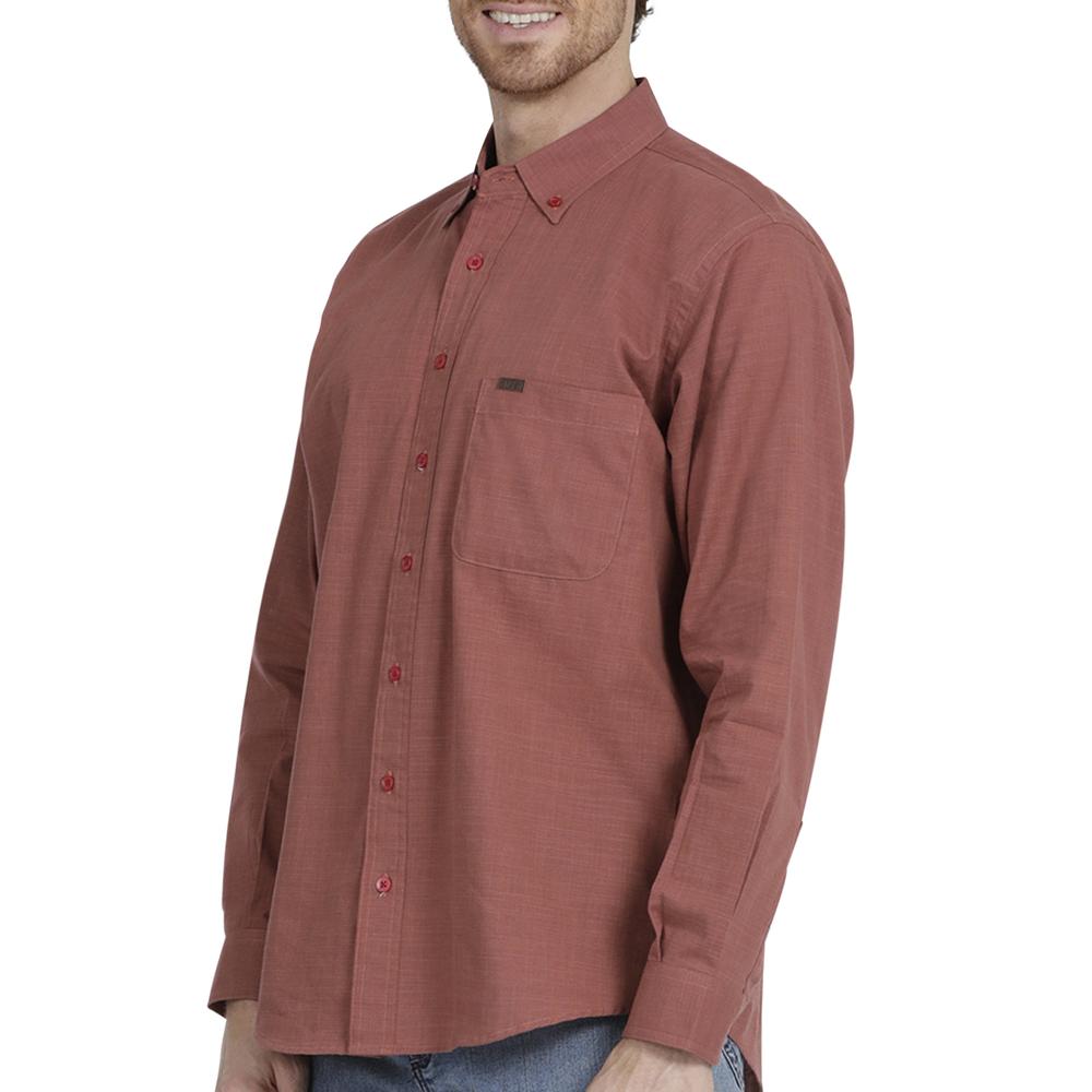 Foto 6 pulgar | Camisa Casual Lee Regular Fit 359 color Vino para Hombre