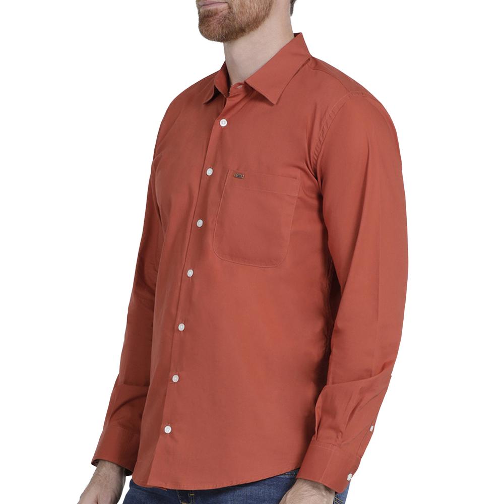 Foto 6 pulgar | Camisa Casual para Hombre Lee Slim Fit Manga Larga 382 color Naranja