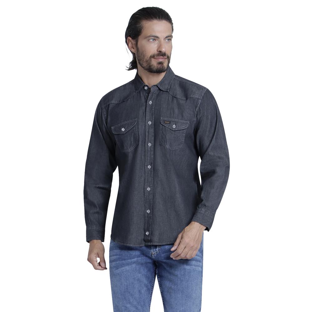 Foto 2 pulgar | Camisa Casual para Hombre Lee Slim Fit Manga Larga M02 color Negro