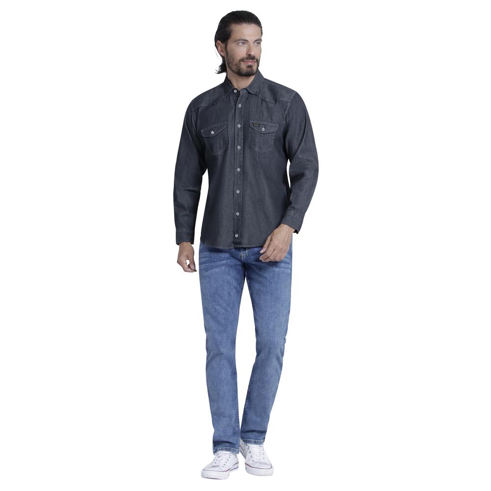 Foto 5 pulgar | Camisa Casual para Hombre Lee Slim Fit Manga Larga M02 color Negro