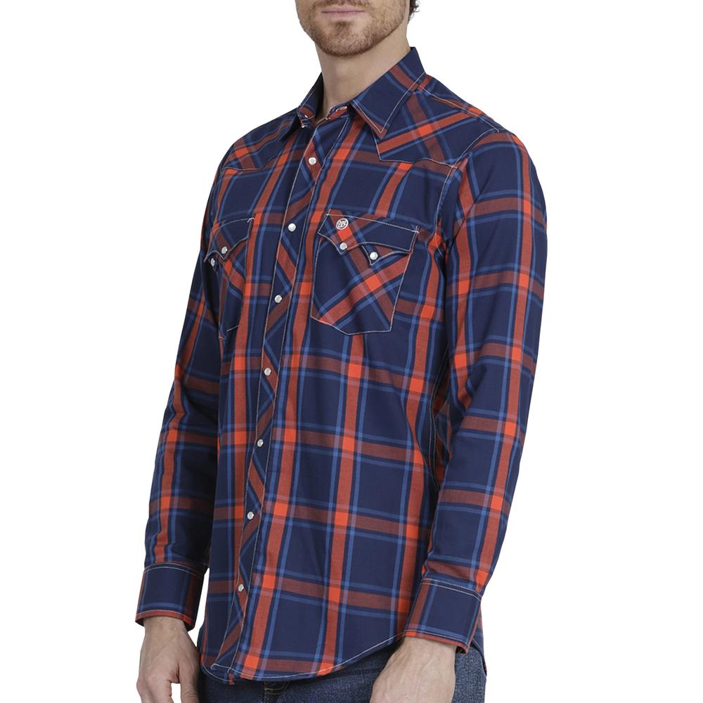 Foto 6 pulgar | Camisa Vaquera Wrangler Slim Fit Manga Larga 923 color Azul para Hombre