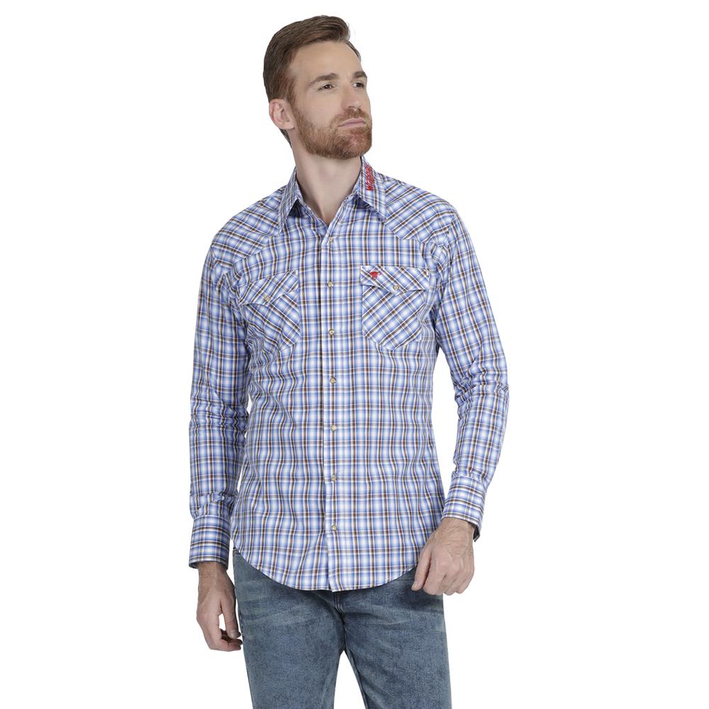 Foto 2 pulgar | Camisa Vaquera Wrangler Regular Fit Manga Larga 935 color Azul para Hombre