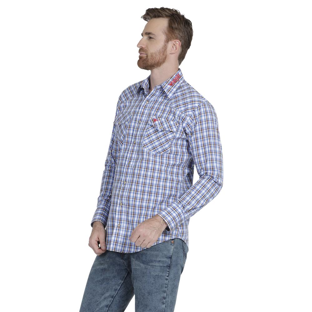 Foto 2 | Camisa Vaquera Wrangler Regular Fit Manga Larga 935 color Azul para Hombre