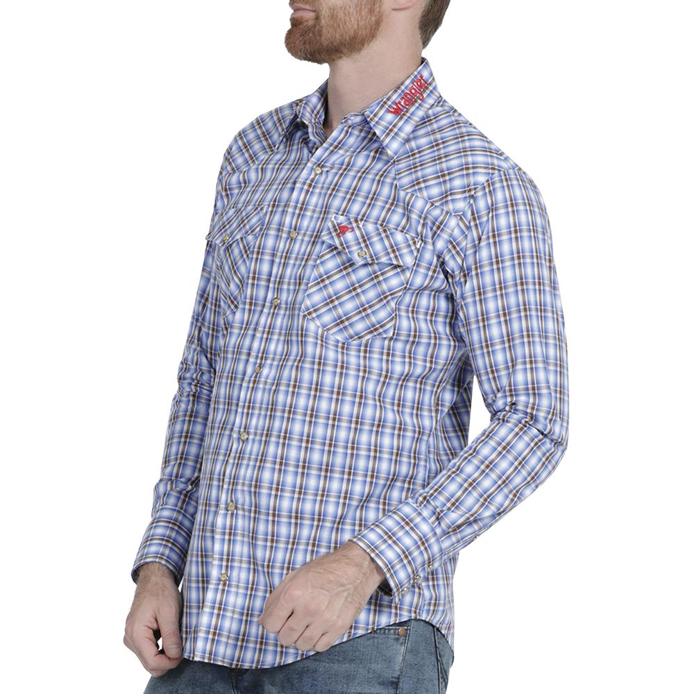 Foto 6 pulgar | Camisa Vaquera Wrangler Regular Fit Manga Larga 935 color Azul para Hombre