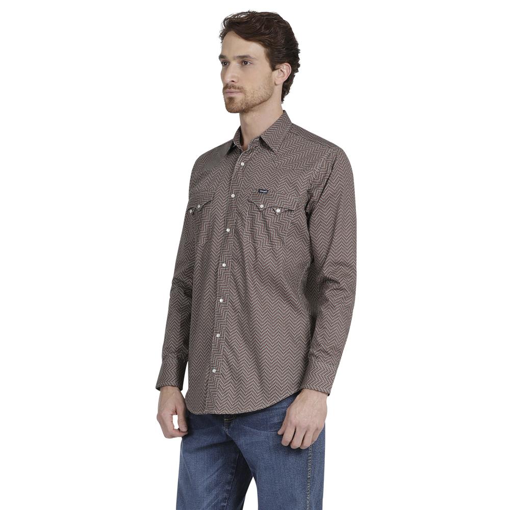 Foto 2 | Camisa Vaquera para Hombre Wrangler Slim Fit Manga Larga 982 color Marrón