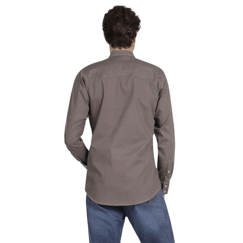 Foto 4 pulgar | Camisa Vaquera para Hombre Wrangler Slim Fit Manga Larga 982 color Marrón