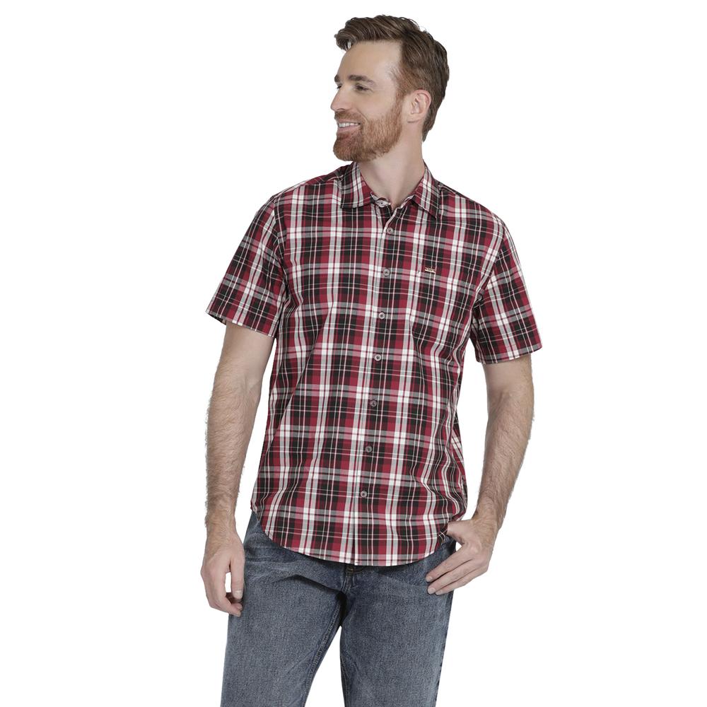 Foto 2 pulgar | Camisa Casual Lee Slim Fit Manga Corta 360 color Vino para Hombre