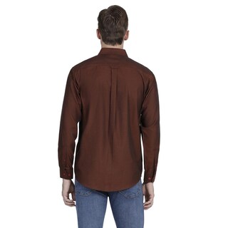 Foto 3 | Camisa Casual Lee Regular Fit Manga Larga 348 color Vino para Hombre