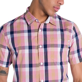 Foto 4 | Camisa Oggi 2311304 color Rosa a Cuadros para Hombre